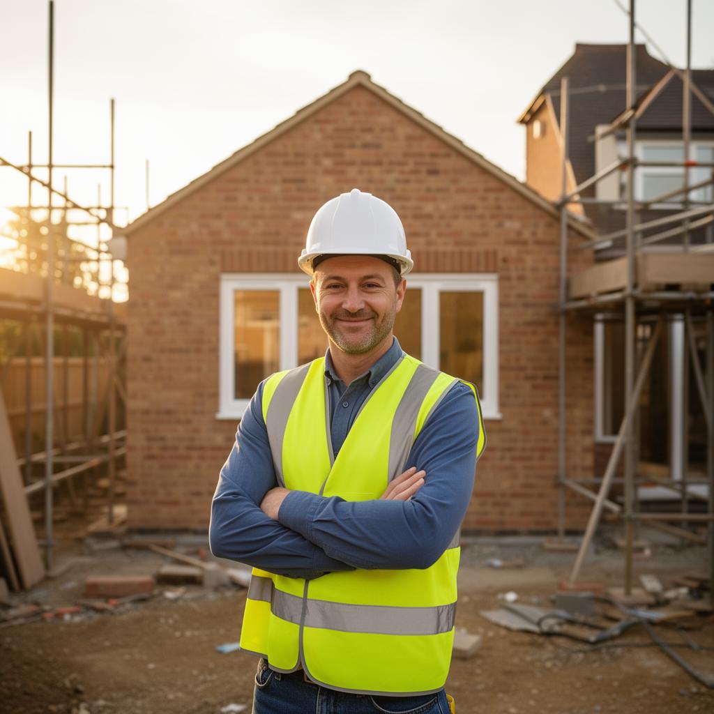Friendly builder at work